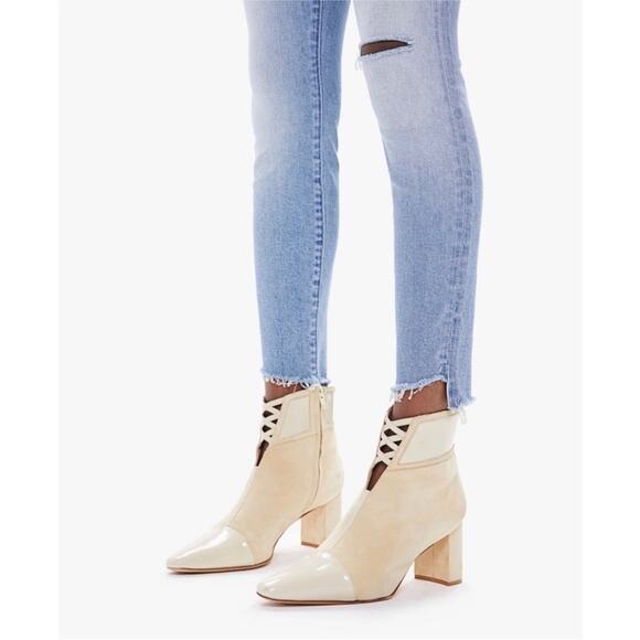 NWT MOTHER The Looker Step Ankle Fray Despite Differences Jeans 25 - Picture 4 of 12